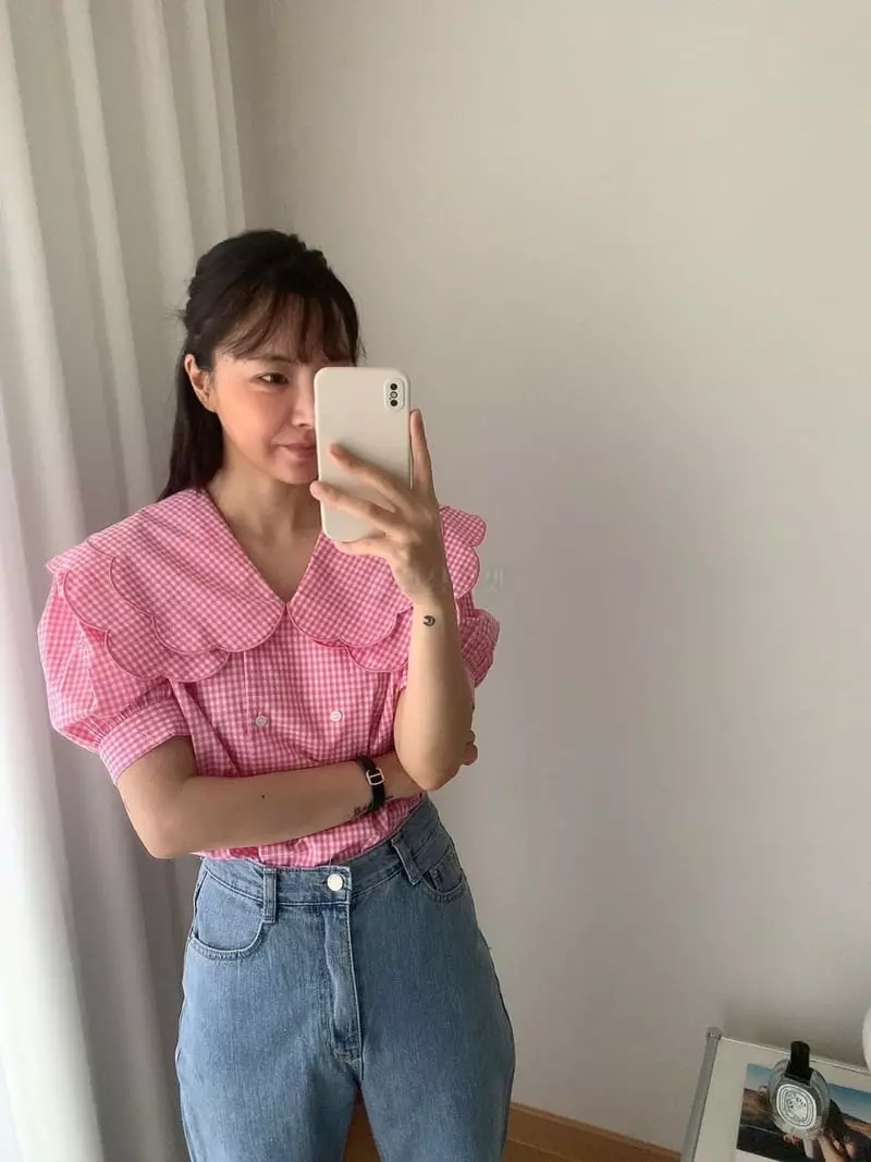 Assembly - Korean Women Fashion - #romanticstyle - Check Blouse - 6