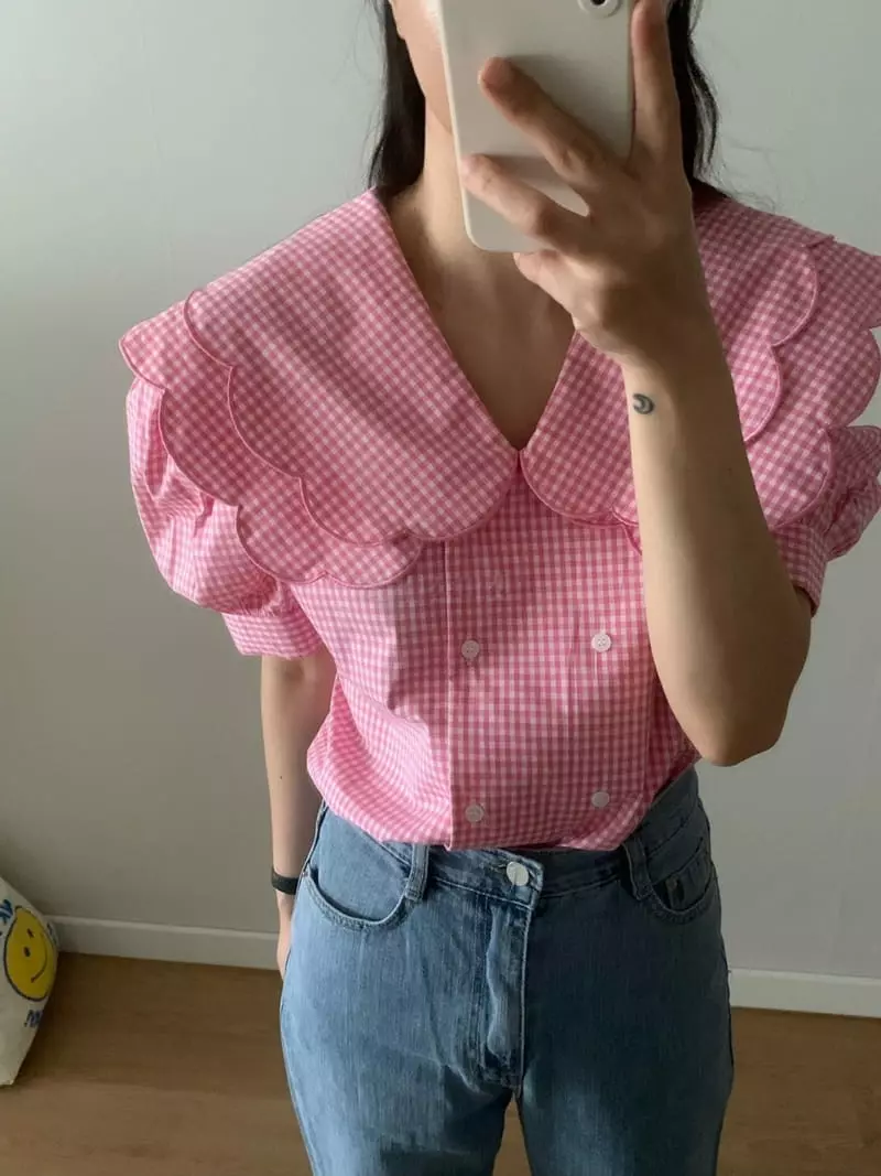Assembly - Korean Women Fashion - #thelittlethings - Check Blouse - 9