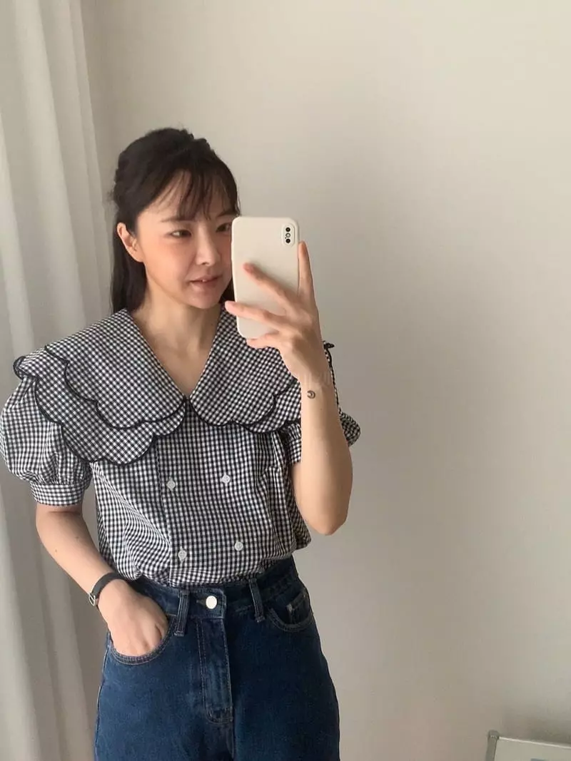 Assembly - Korean Women Fashion - #womensfashion - Check Blouse