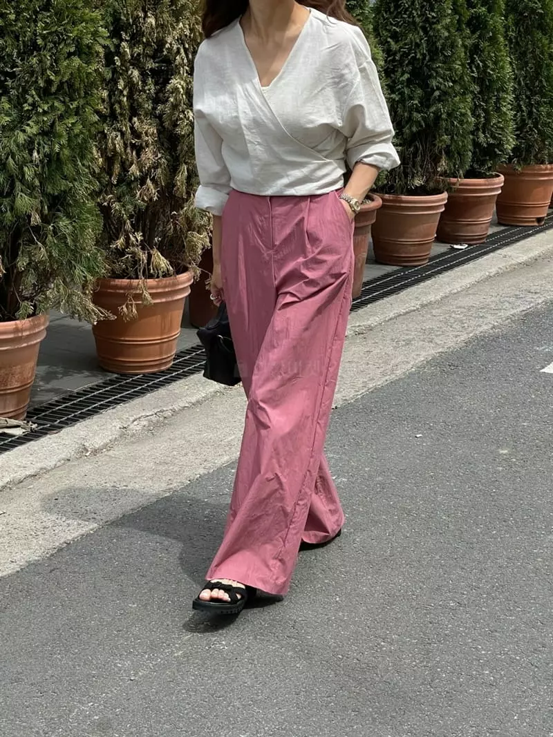 B Gather - Korean Women Fashion - #momslook - Luky Wrap Blouse - 4