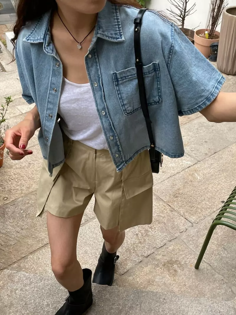 B Gather - Korean Women Fashion - #momslook - Some Pocket Shirt - 4