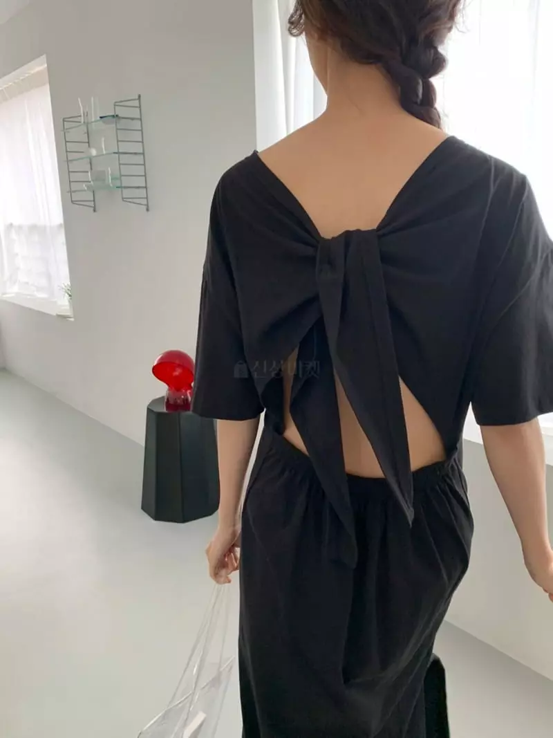 Baby Touch - Korean Women Fashion - #vintageinspired - Pad Long One-piece - 11