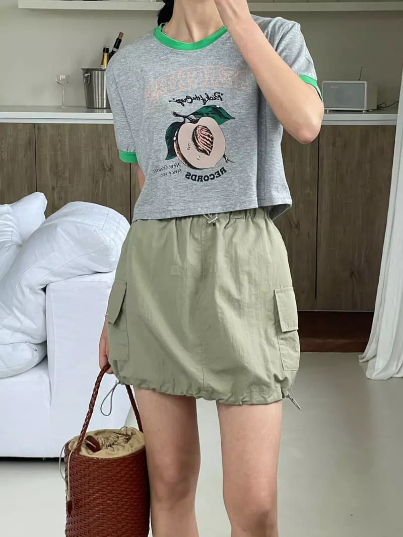 Baguette - Korean Women Fashion - #momslook - Peach Tee - 6