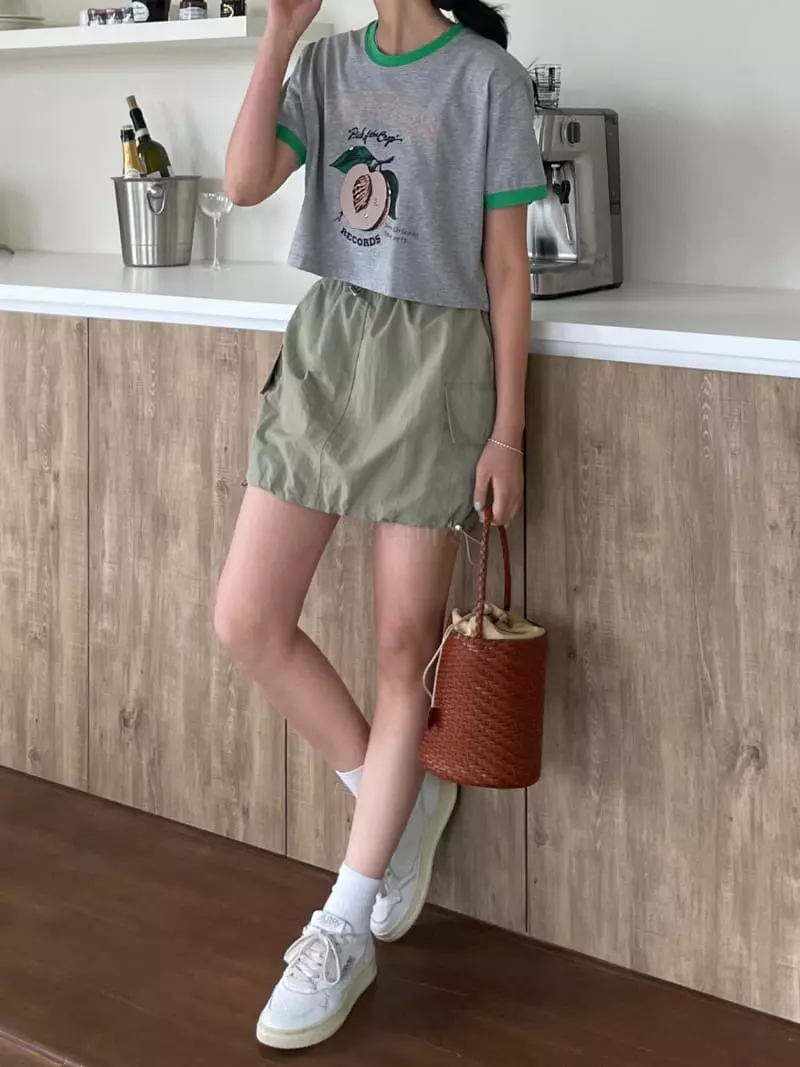 Baguette - Korean Women Fashion - #momslook - Peach Tee - 8