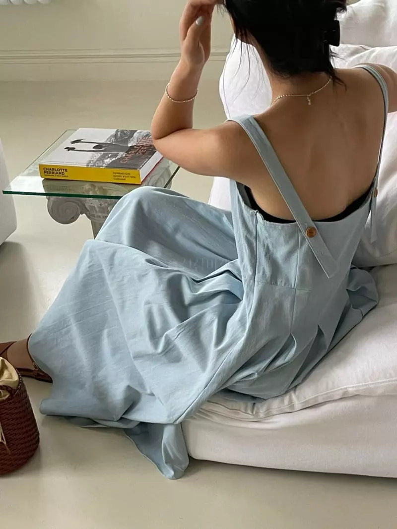 Baguette - Korean Women Fashion - #womensfashion - Denim Wrinkle One-piece - 4