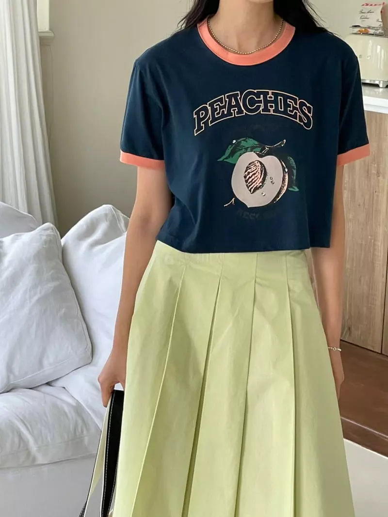 Baguette - Korean Women Fashion - #shopsmall - Peach Tee