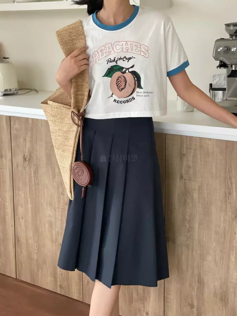 Baguette - Korean Women Fashion - #womensfashion - Peach Tee - 5