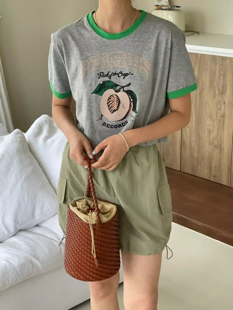 Baguette - Korean Women Fashion - #womensfashion - Peach Tee - 7
