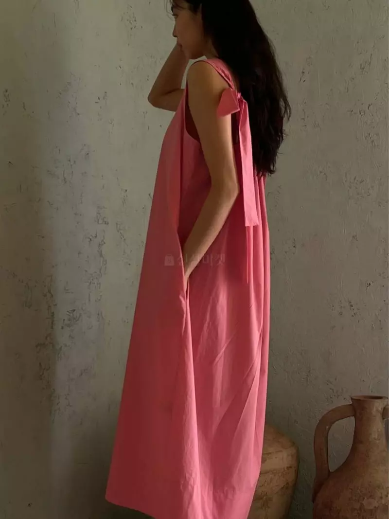 Baie Oud - Korean Women Fashion - #momslook - Back Shirring One-piece - 4