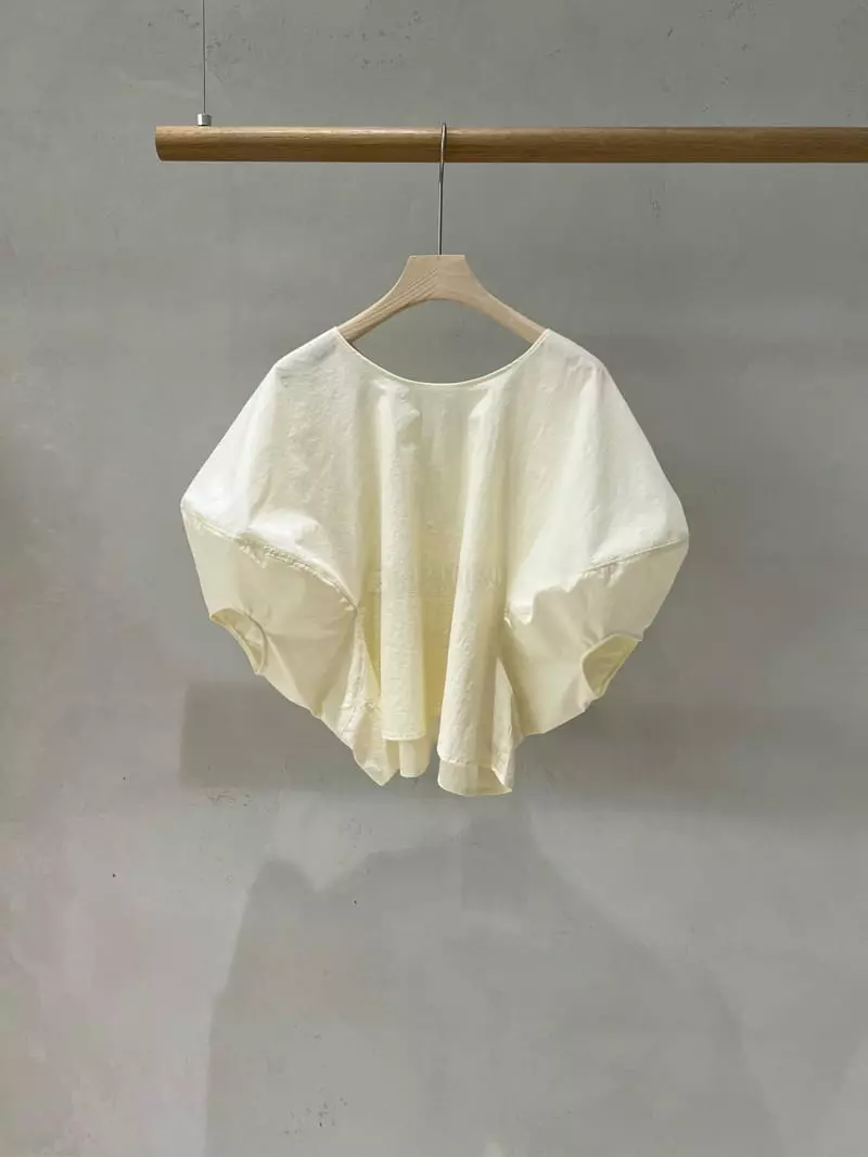 Baie Oud - Korean Women Fashion - #momslook - Puff Crop Blouse - 2