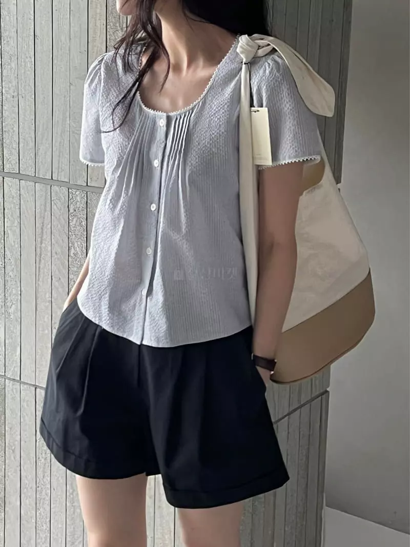 Baking Powder - Korean Women Fashion - #romanticstyle - Haily Blouse - 5