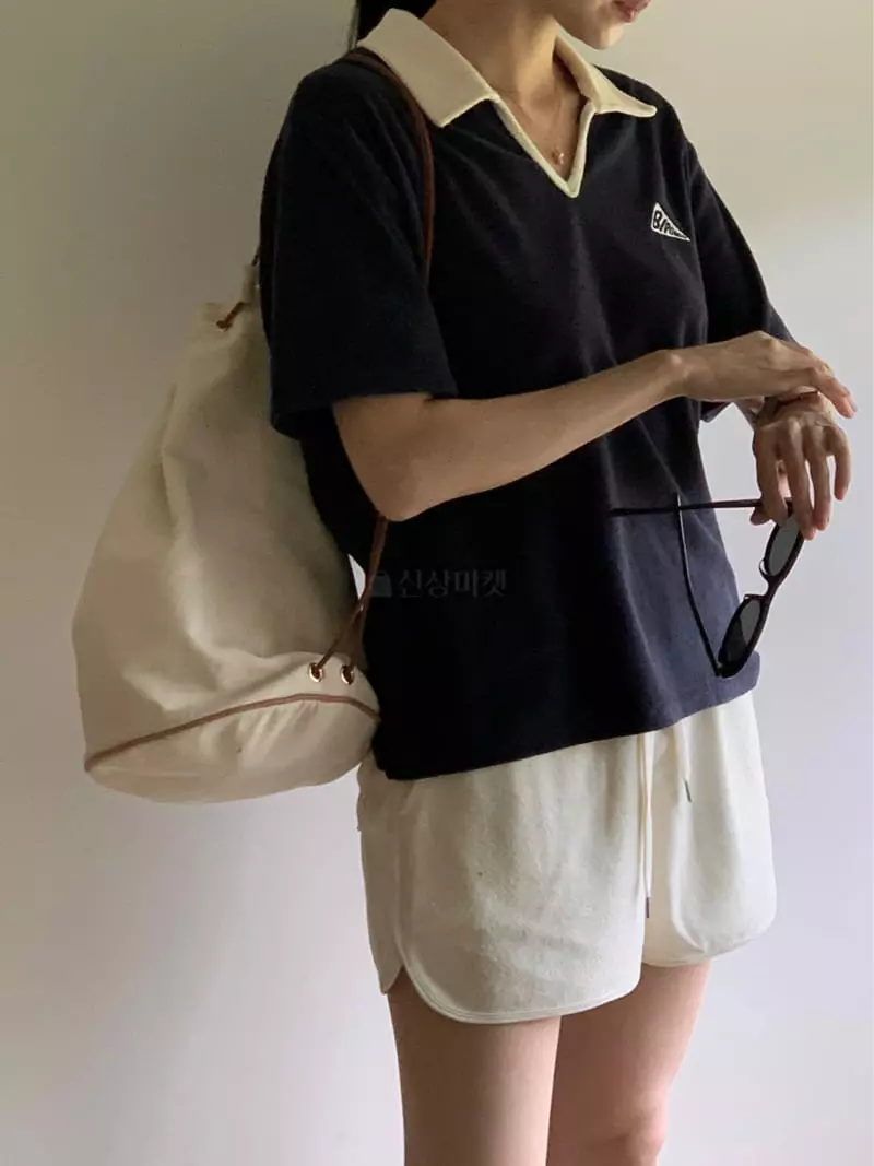 Baking Powder - Korean Women Fashion - #womensfashion - Plag Collar Tee - 6