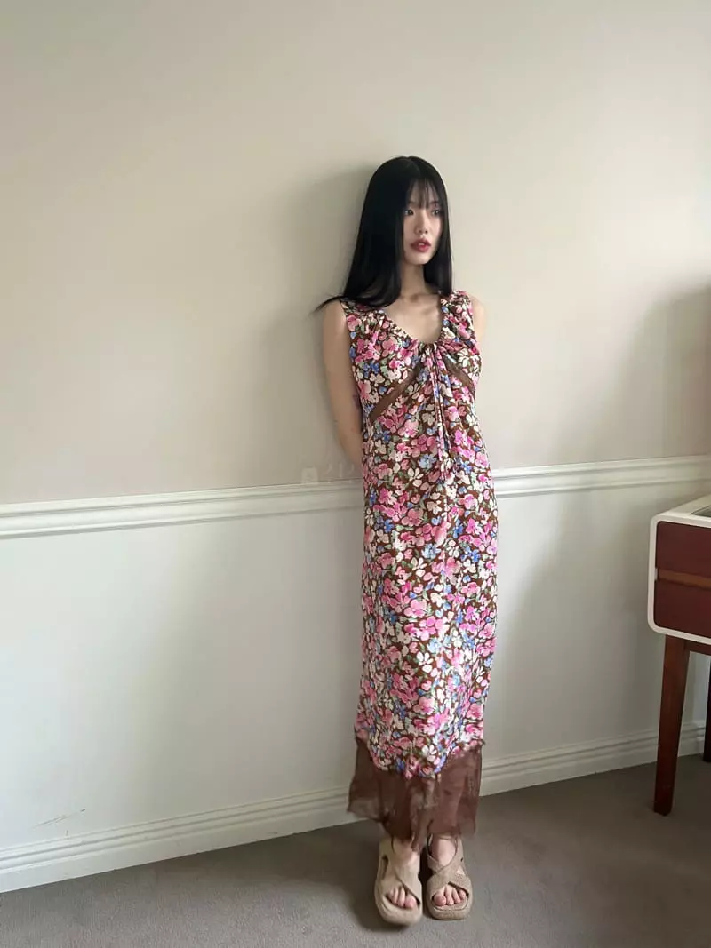 Balance - Korean Women Fashion - #womensfashion - Water Paint One-piece - 4