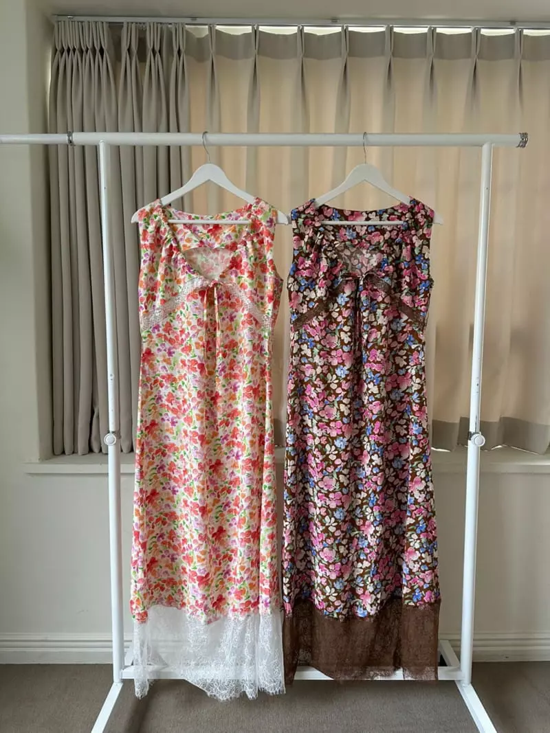 Balance - Korean Women Fashion - #momslook - Water Paint One-piece - 6