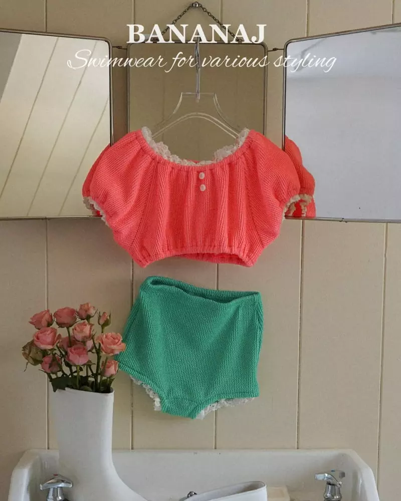 Banana J - Korean Children Fashion - #kidsshorts - Garden Swim Pants - 12