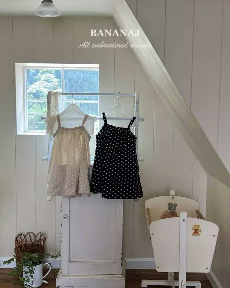 Banana J - Korean Children Fashion - #kidsshorts - All Embroidery One-piece - 2