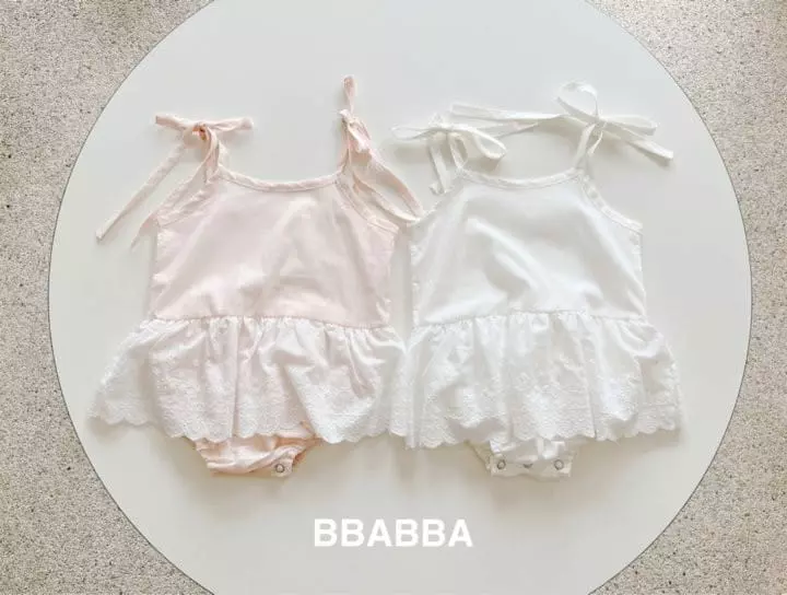 Bbabba - Korean Baby Fashion - #babygirlfashion - Milk String Lace Bodysuit - 5