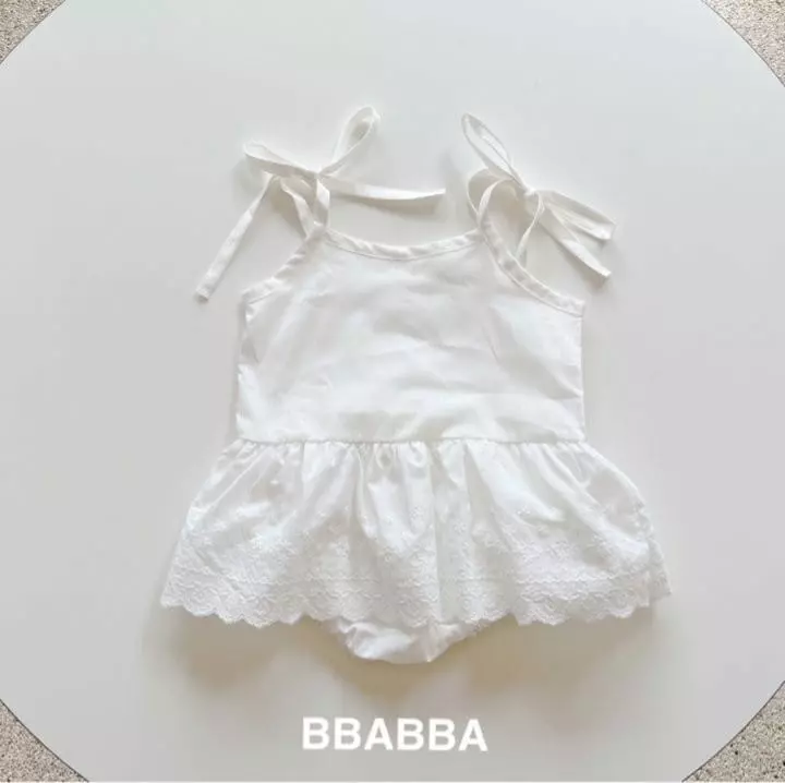 Bbabba - Korean Baby Fashion - #babylifestyle - Milk String Lace Bodysuit - 6