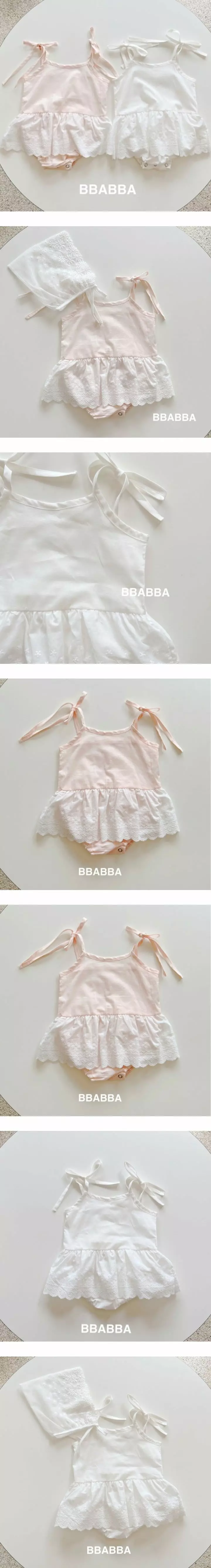 Bbabba - Korean Baby Fashion - #babyootd - Milk String Lace Bodysuit