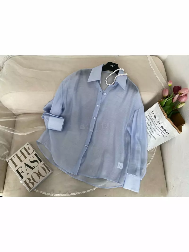 Bes - Korean Women Fashion - #momslook - See Through Shirt - 9