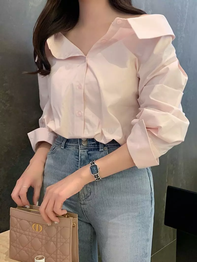 Bes - Korean Women Fashion - #pursuepretty - Open Shirt - 6