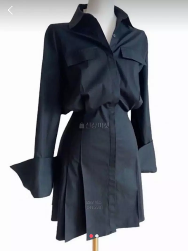 Bes - Korean Women Fashion - #vintageinspired - Shirt One-piece - 7
