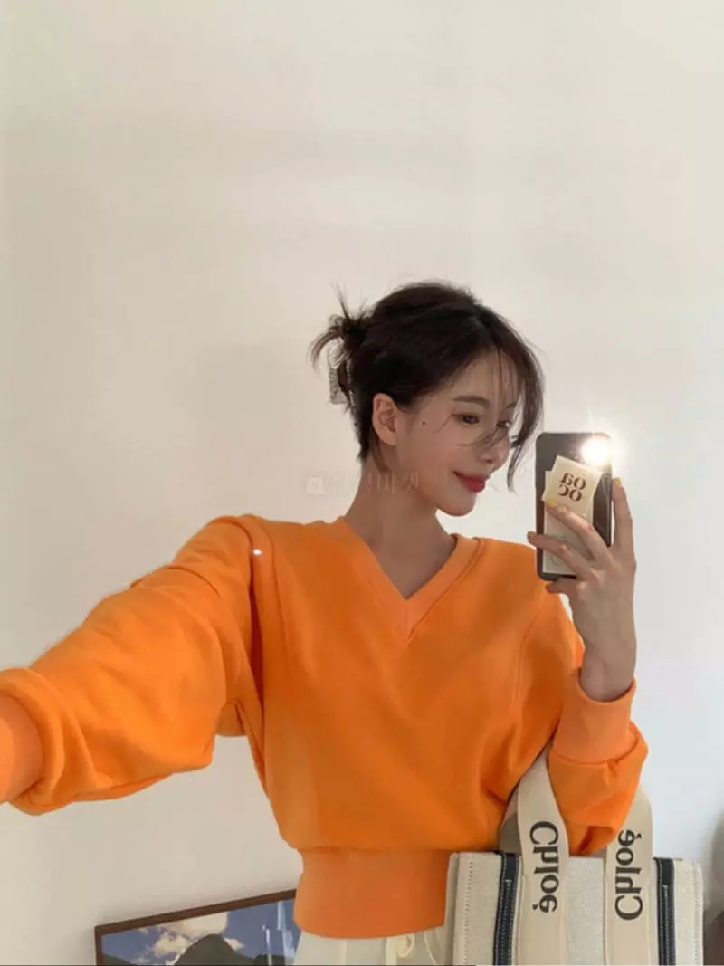 Bes - Korean Women Fashion - #womensfashion - V Sweatshirt - 8