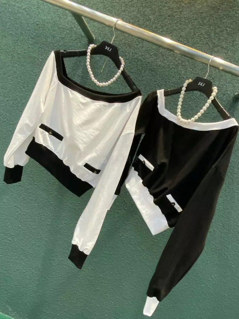 Bes - Korean Women Fashion - #womensfashion - Coco Sweatshirt - 5
