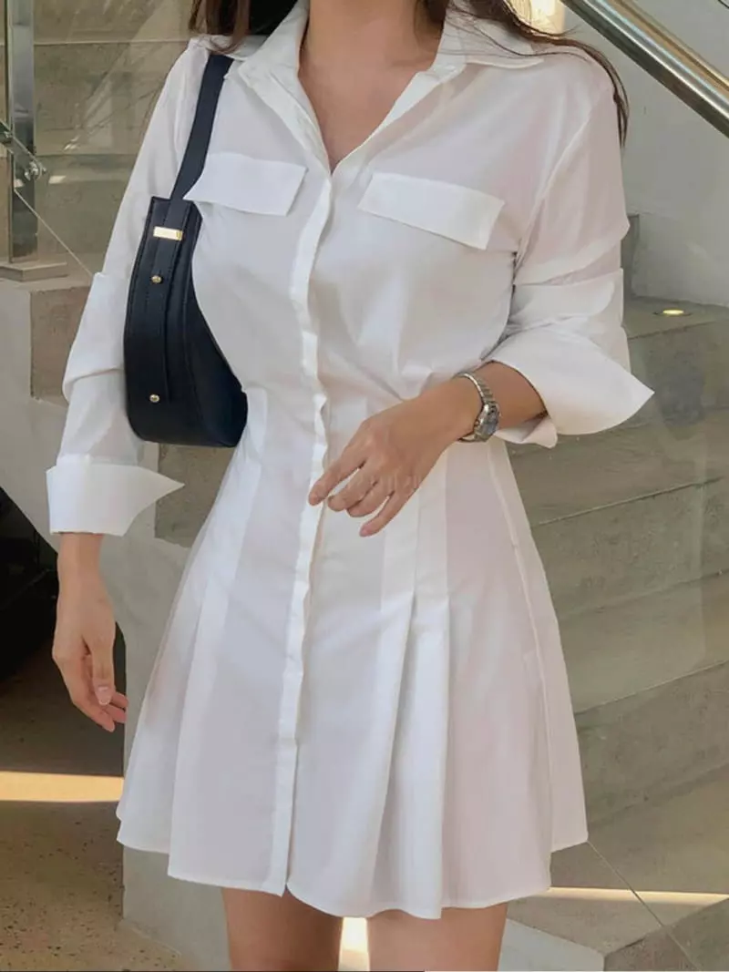 Bes - Korean Women Fashion - #womensfashion - Shirt One-piece - 2