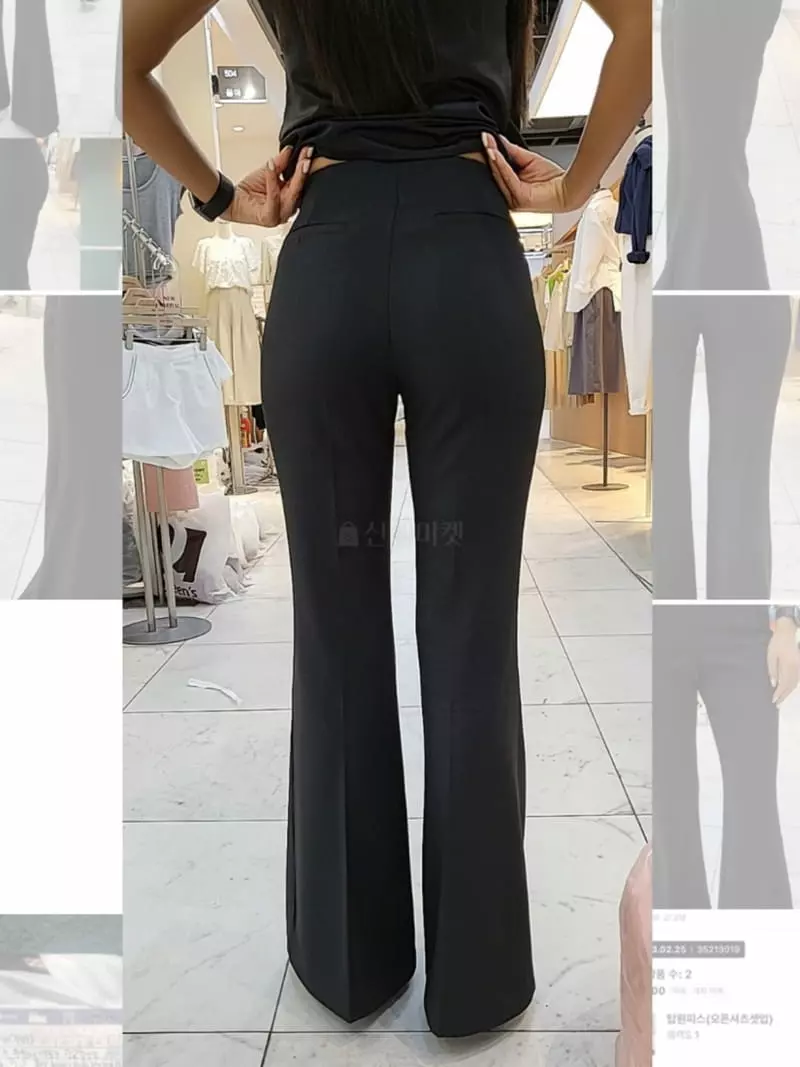 Bes - Korean Women Fashion - #momslook - Bootscut Pants - 4