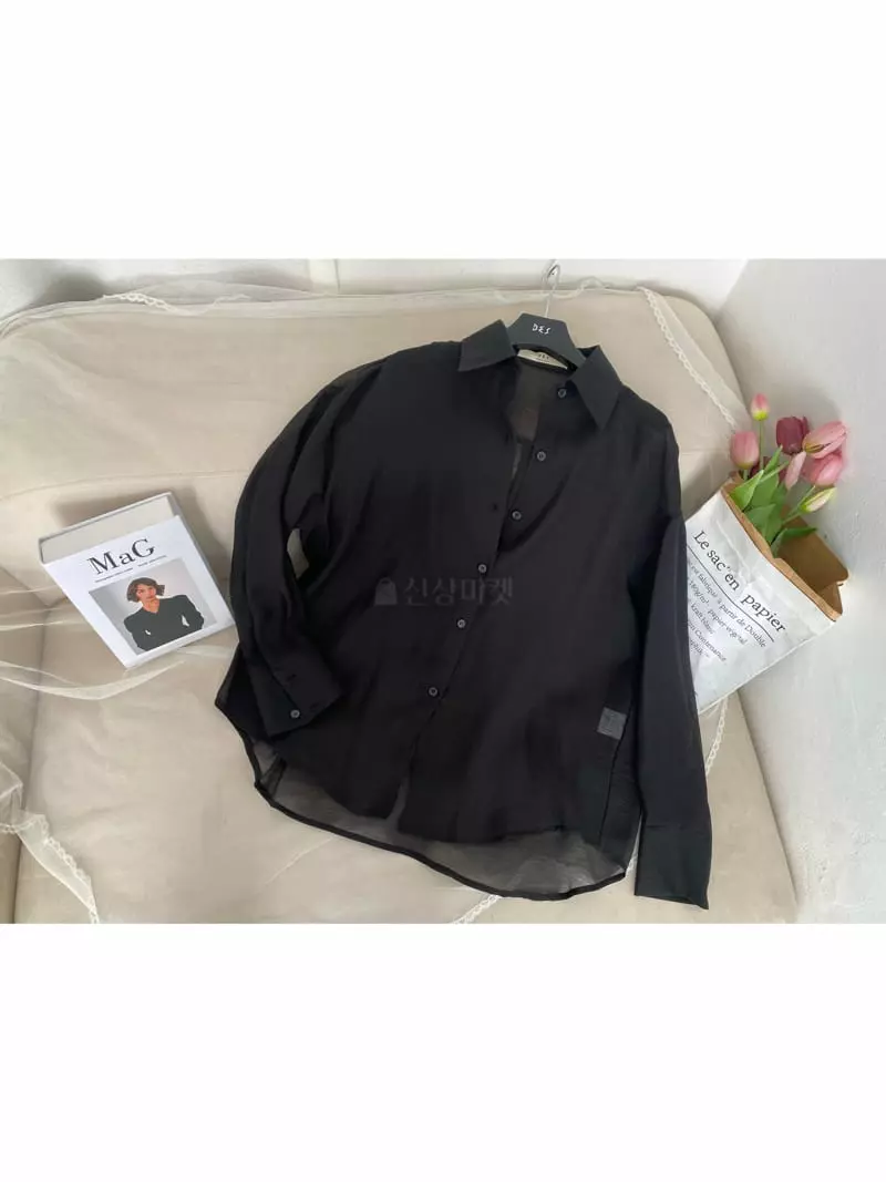 Bes - Korean Women Fashion - #womensfashion - See Through Shirt - 10