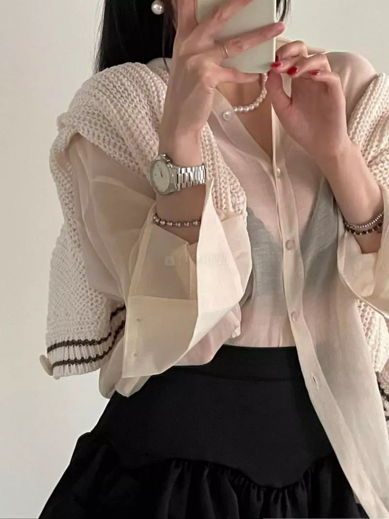Bes - Korean Women Fashion - #womensfashion - See Through Shirt - 2