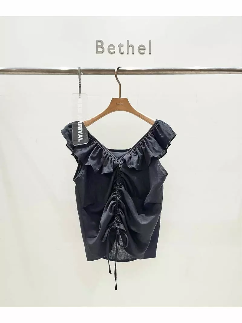 Bethel - Korean Women Fashion - #momslook - Frill Sleeveless Blouse - 5