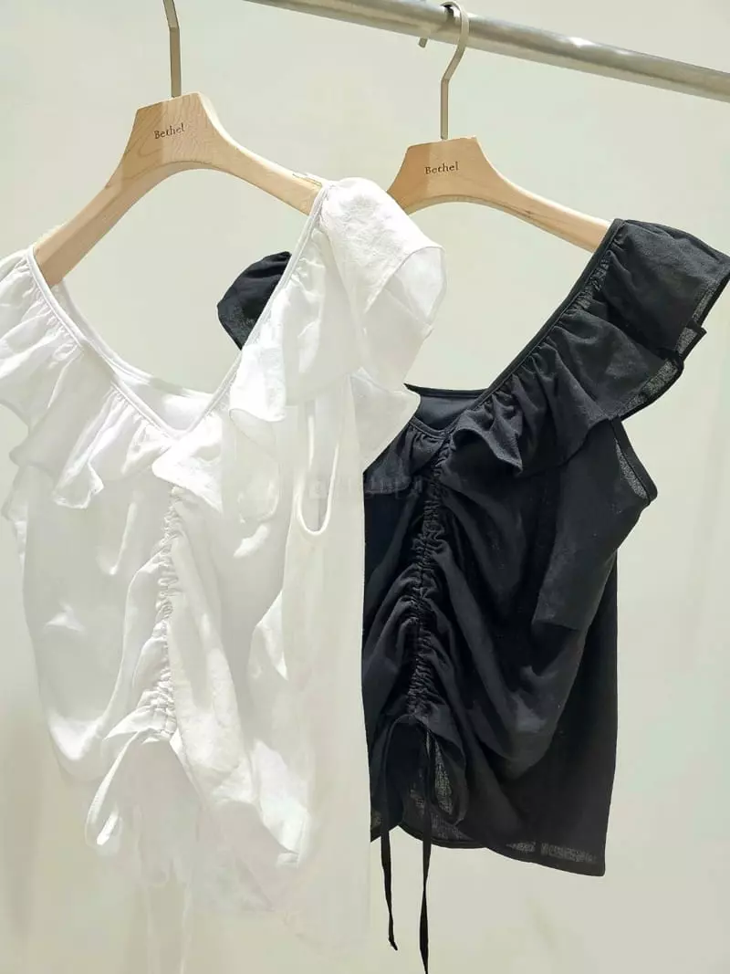Bethel - Korean Women Fashion - #momslook - Frill Sleeveless Blouse - 8