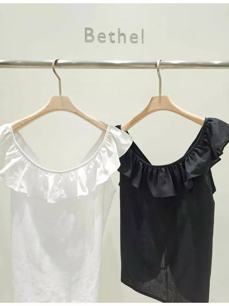 Bethel - Korean Women Fashion - #momslook - Frill Sleeveless Blouse - 9