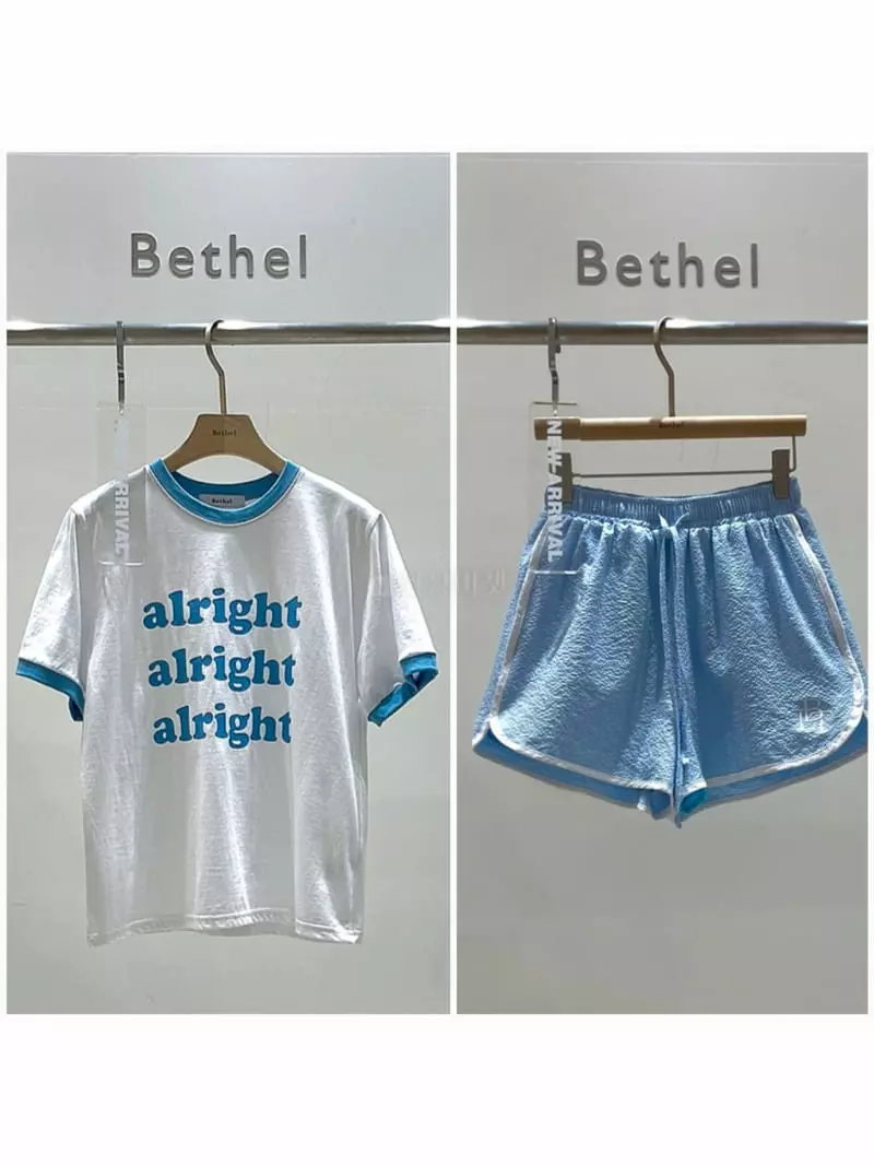 Bethel - Korean Women Fashion - #momslook - All Light Color Tee - 7