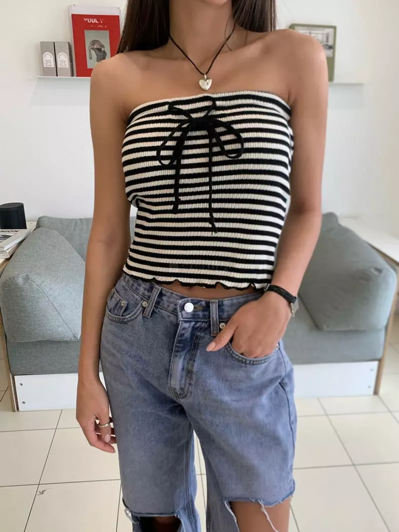 Betone - Korean Women Fashion - #momslook - Stripes Top - 2