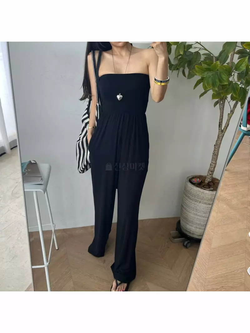 Betone - Korean Women Fashion - #pursuepretty - Tube Top Jumpsuit - 3