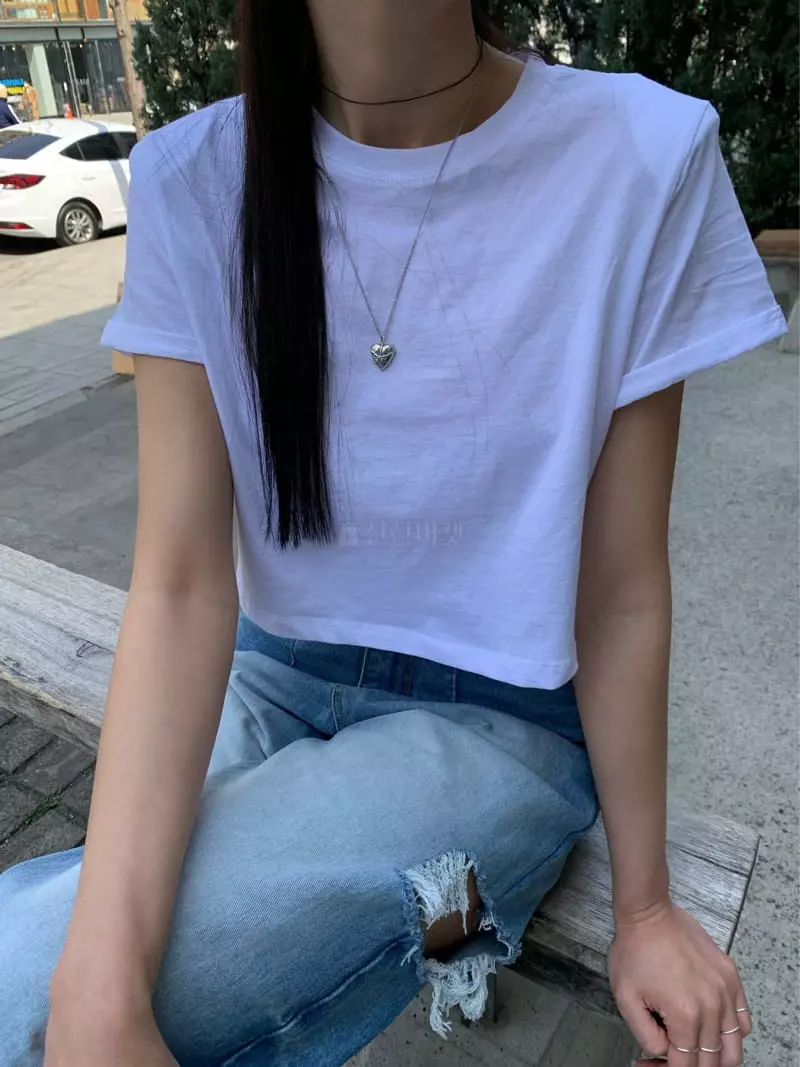 Betone - Korean Women Fashion - #romanticstyle - Urban Pad Tee - 3