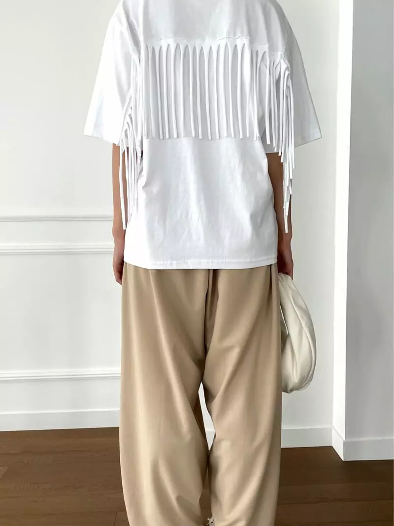 Black Fuchsia - Korean Women Fashion - #pursuepretty - Pringe Tee - 5