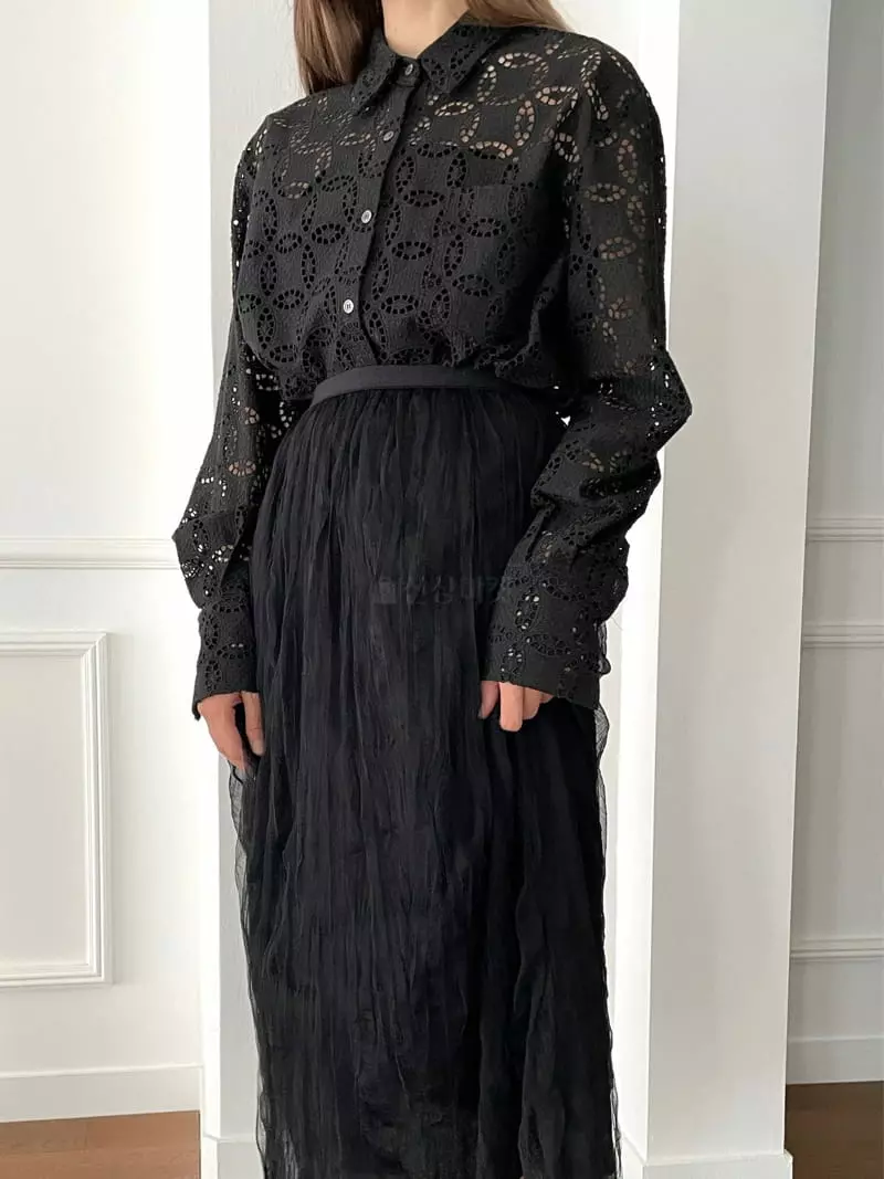 Black Fuchsia - Korean Women Fashion - #romanticstyle - My The Punching Shirt - 3
