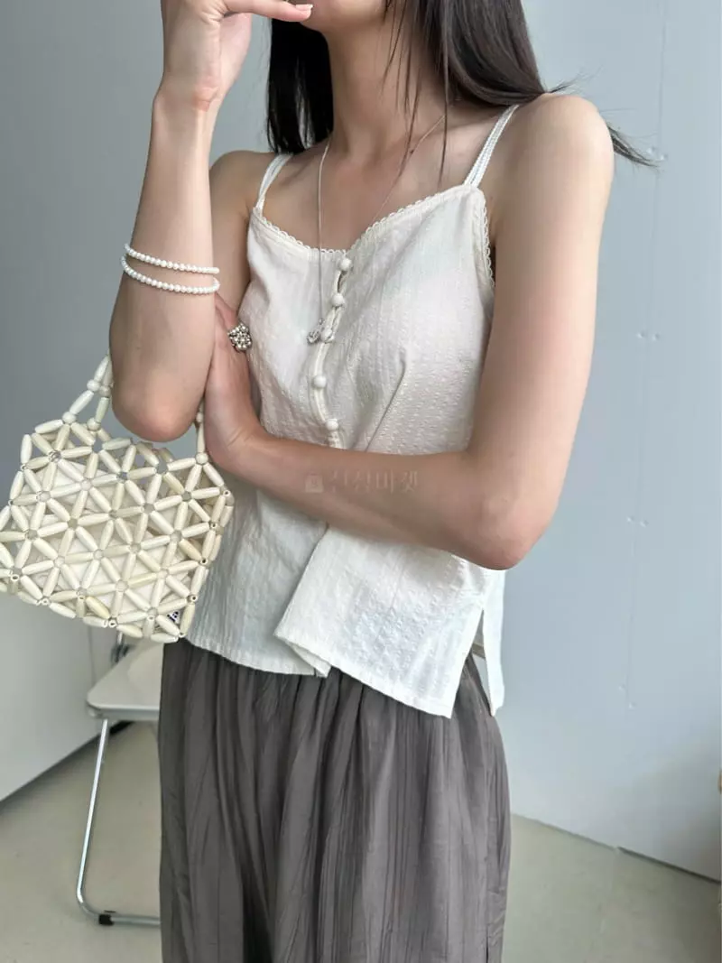 Bleecker - Korean Women Fashion - #momslook - Bean Button Sleeveless