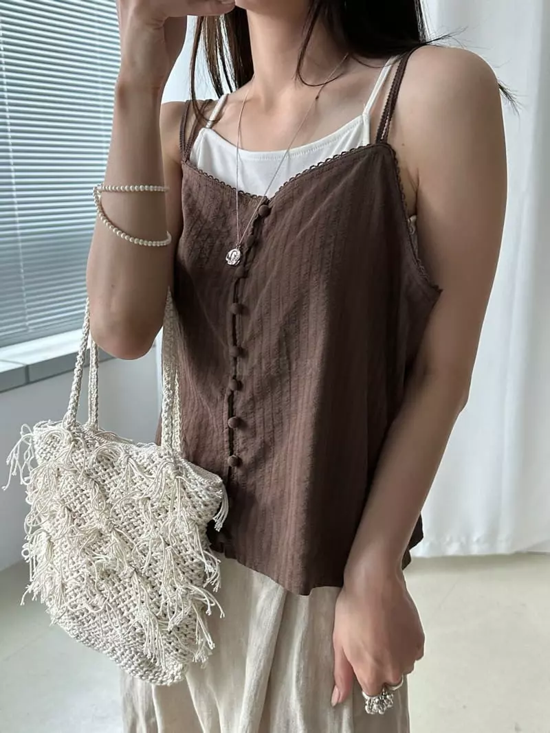 Bleecker - Korean Women Fashion - #momslook - Bean Button Sleeveless - 7