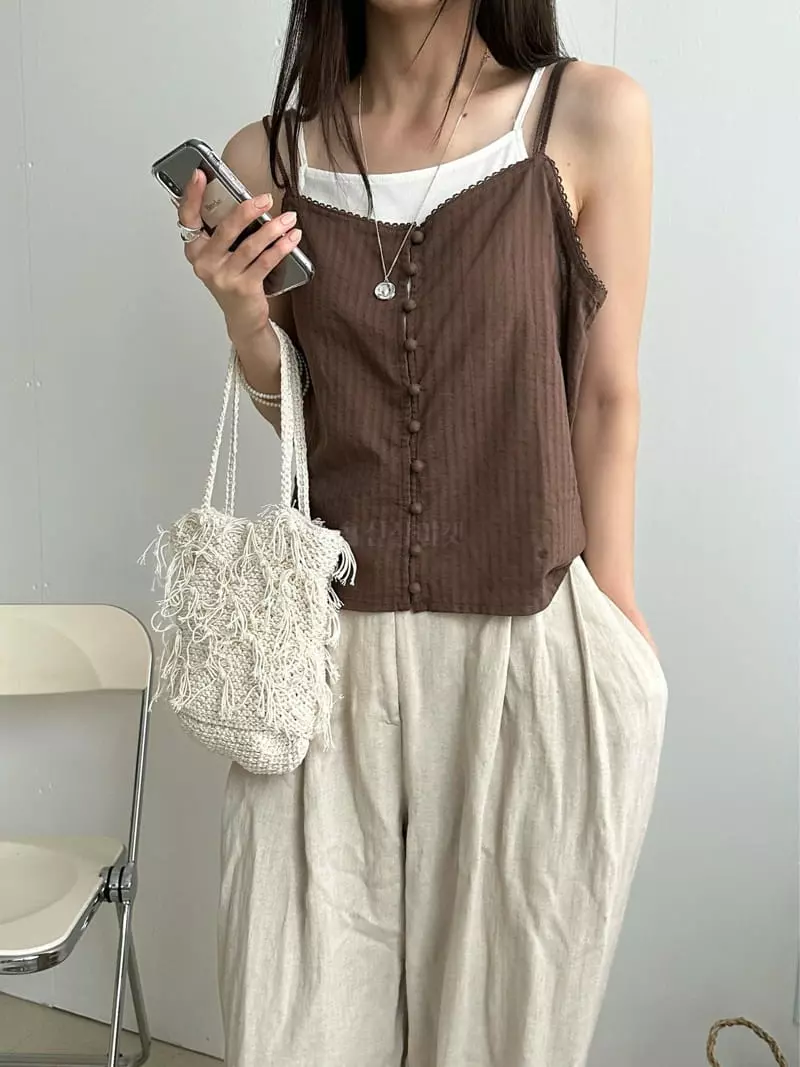Bleecker - Korean Women Fashion - #momslook - Bean Button Sleeveless - 9