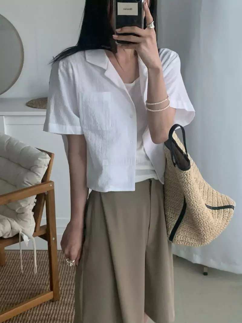 Bleecker - Korean Women Fashion - #momslook - Seersucker Shirt - 2