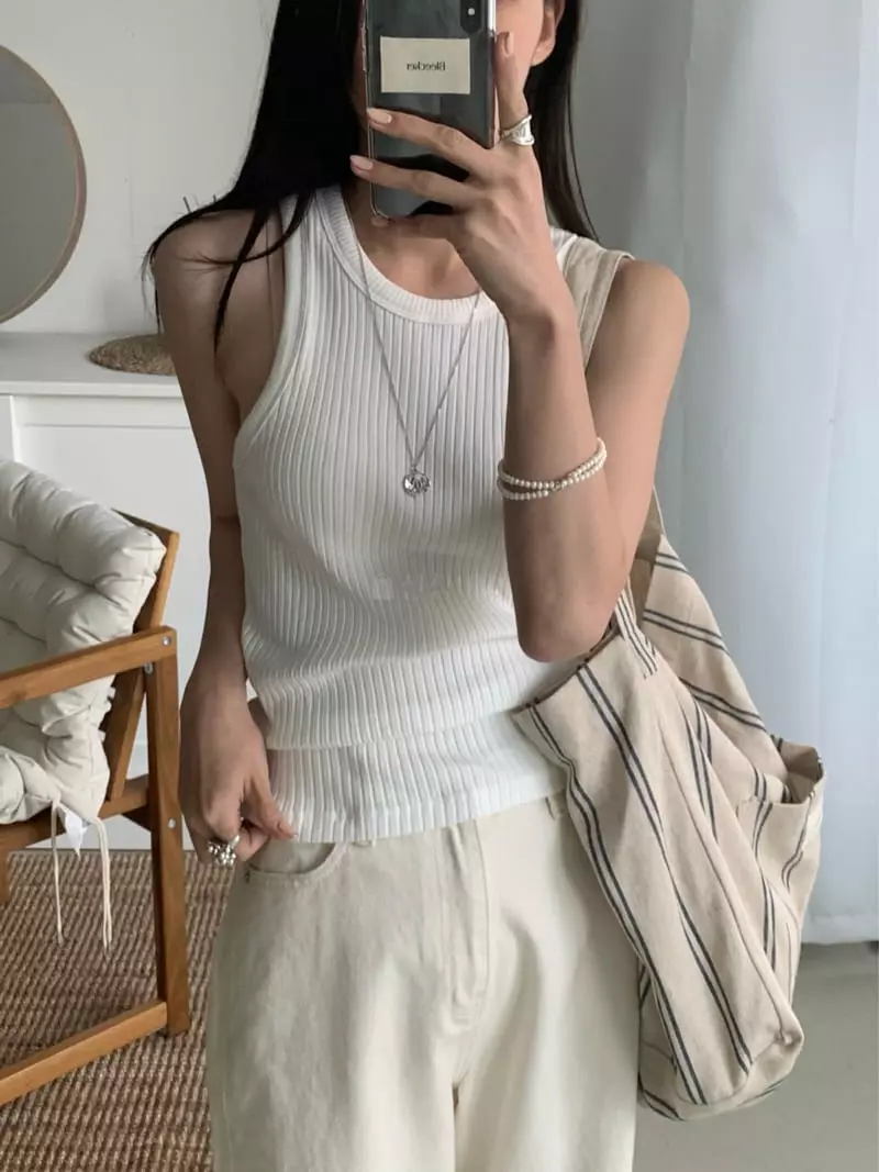 Bleecker - Korean Women Fashion - #momslook - Bold Rib Sleeveless - 5