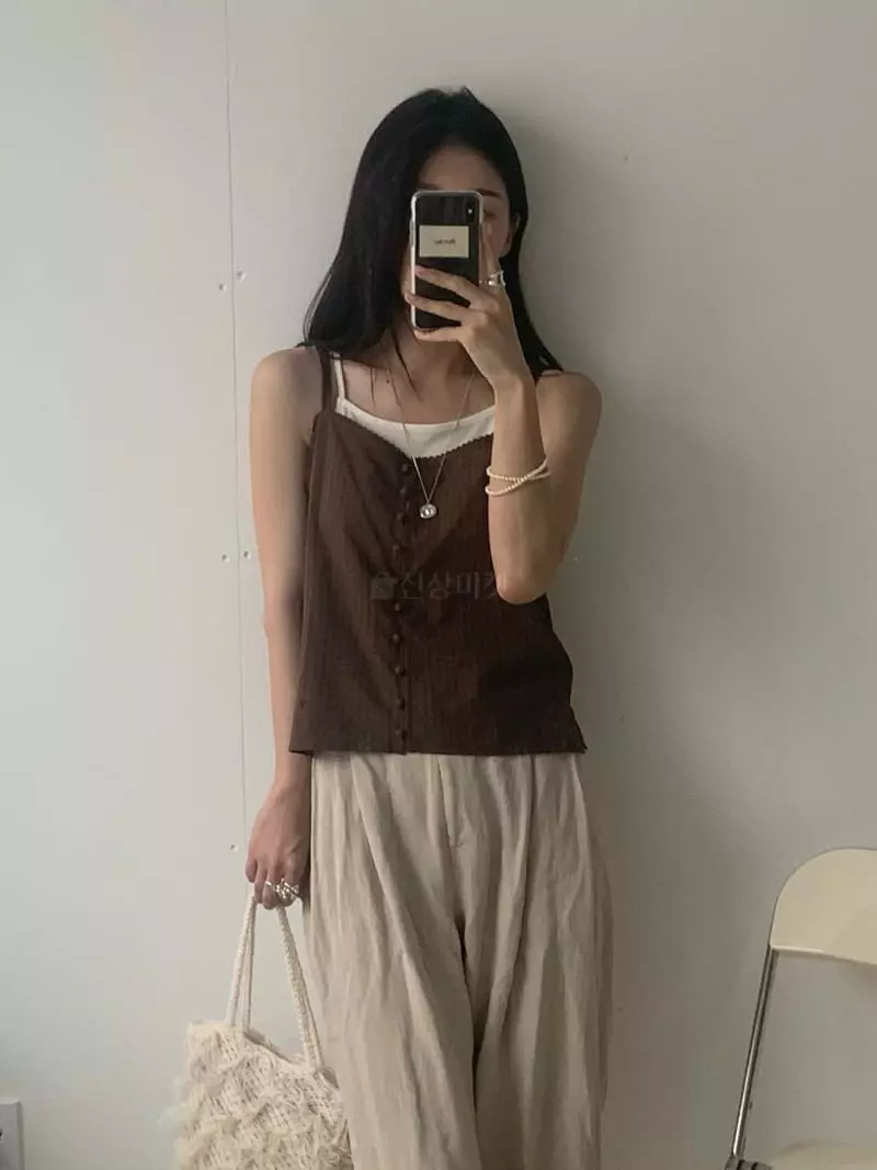 Bleecker - Korean Women Fashion - #womensfashion - Bean Button Sleeveless - 8