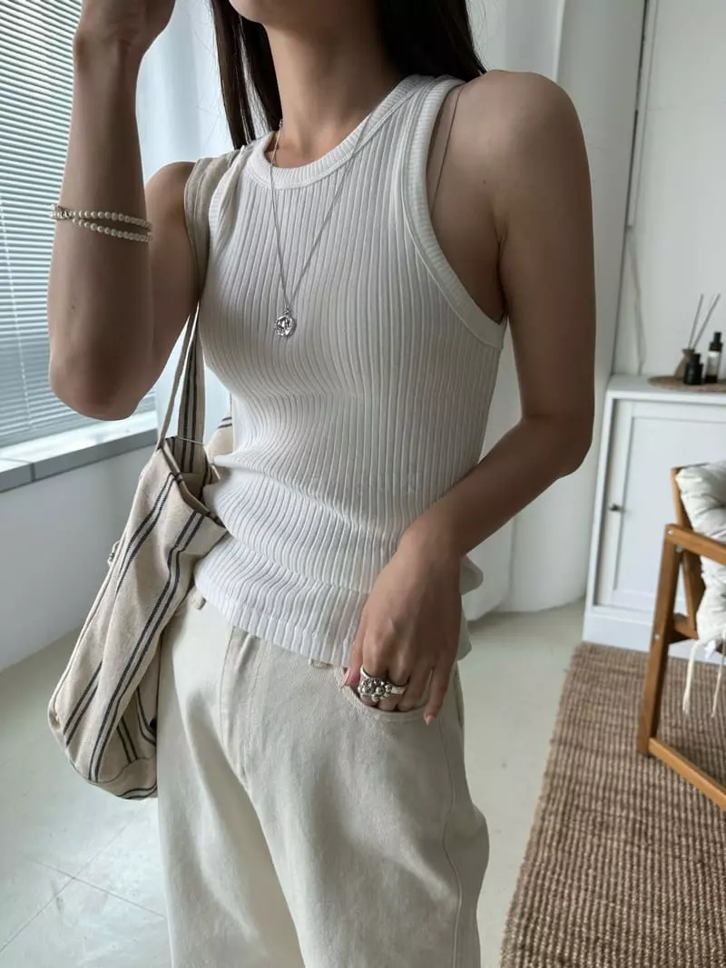 Bleecker - Korean Women Fashion - #momslook - Bold Rib Sleeveless - 4