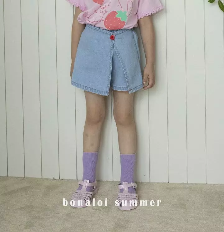 Bonaloi - Korean Children Fashion - #discoveringself - Side Skort Shorts
