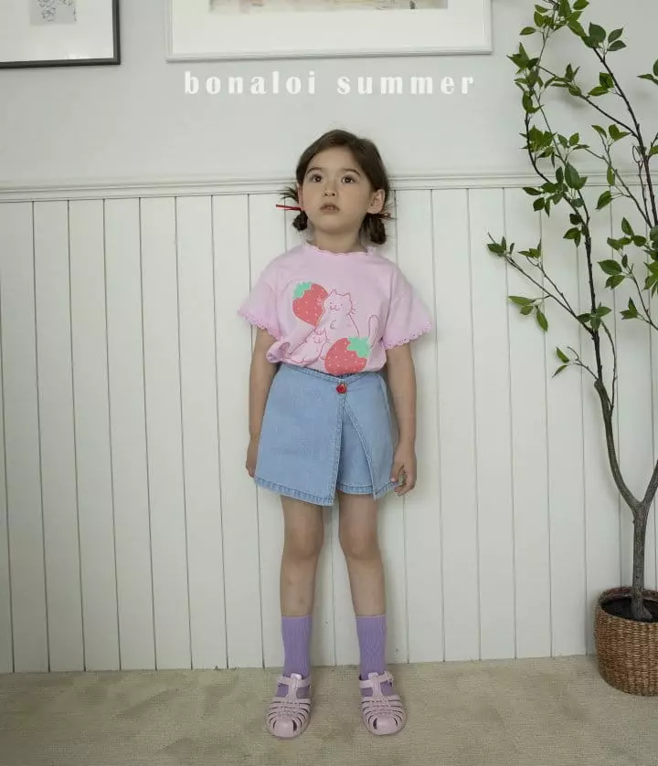 Bonaloi - Korean Children Fashion - #fashionkids - Side Skort Shorts - 2